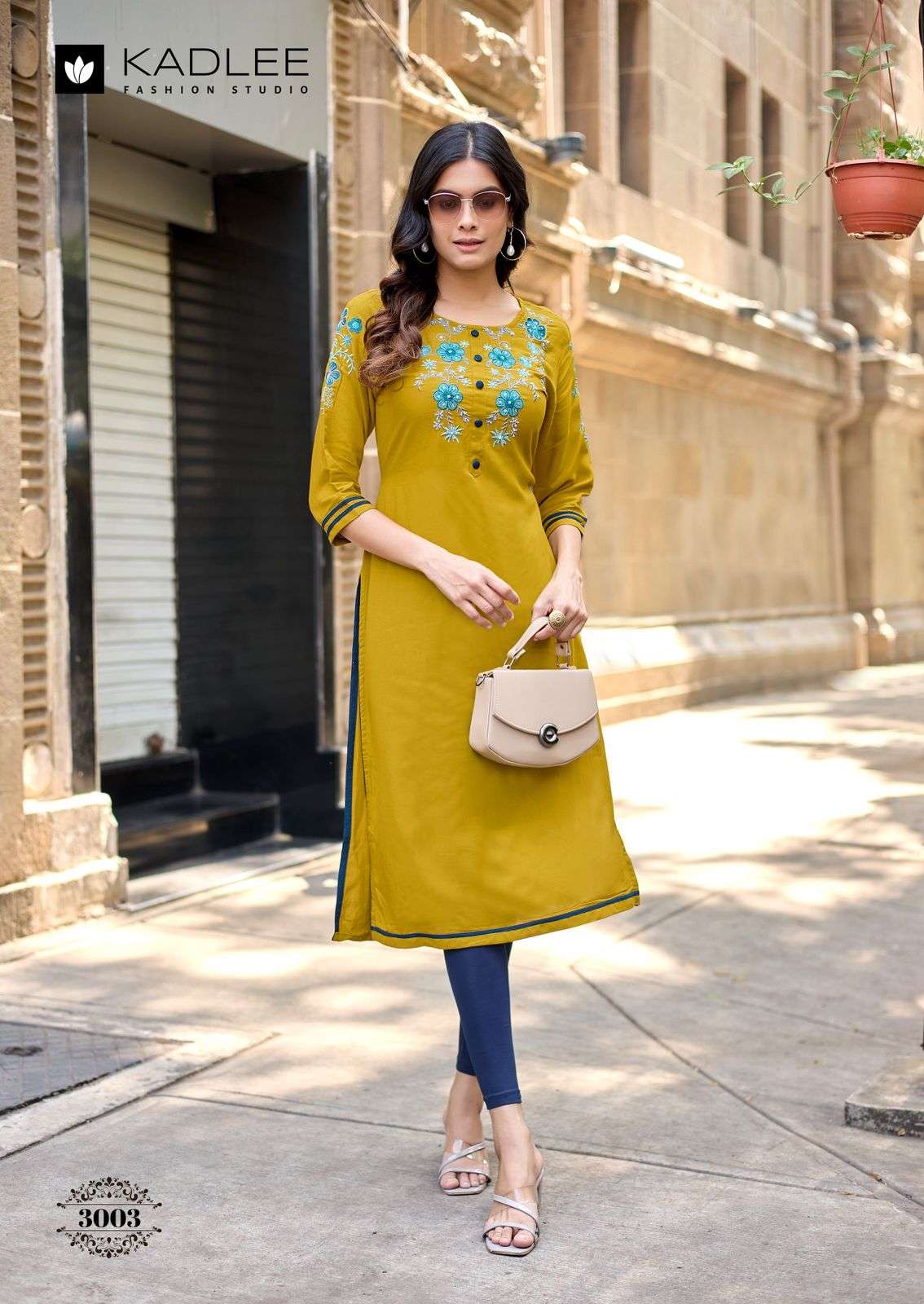 KADLEE SUCHITRA Rayon Embroidered Stitched Kurti
