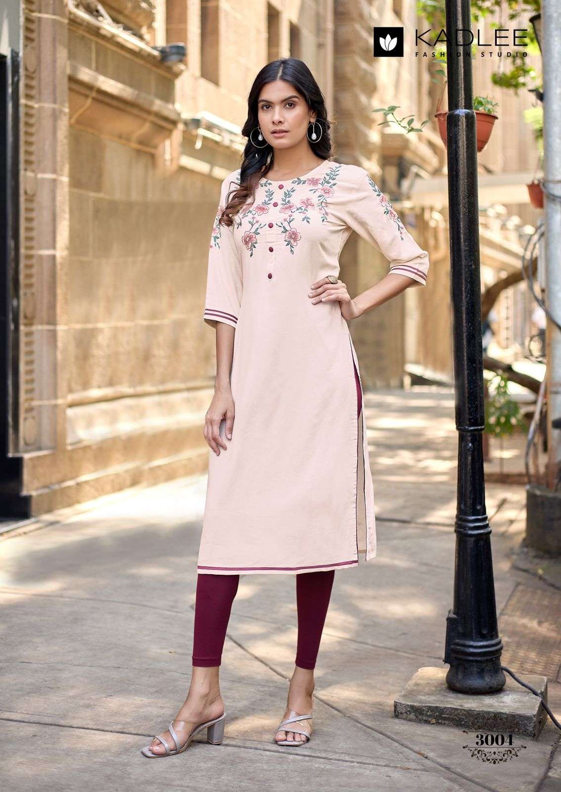 KADLEE SUCHITRA Rayon Embroidered Stitched Kurti