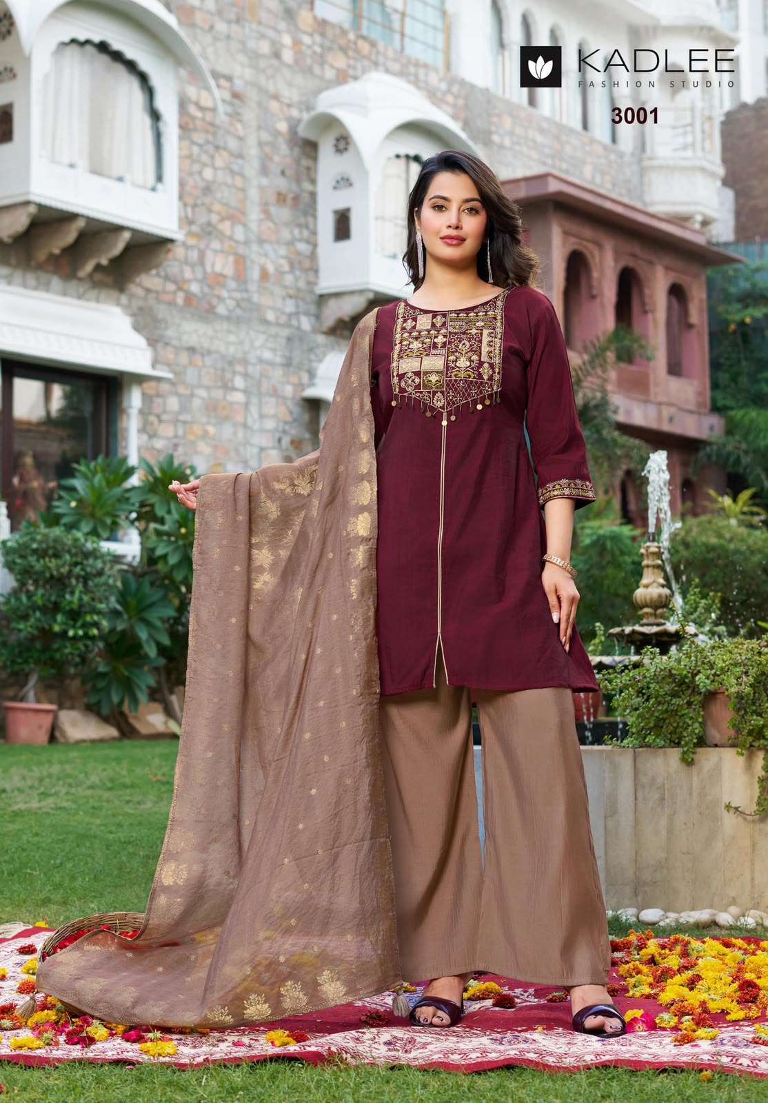 Kadlee Tarnika Roman Silk Embroidered Stitched Salwar Suit