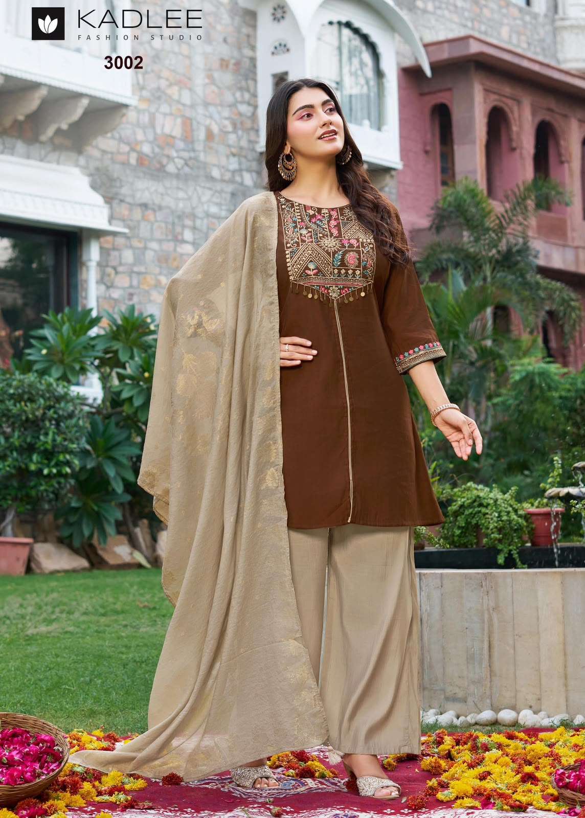 Kadlee Tarnika Roman Silk Embroidered Stitched Salwar Suit