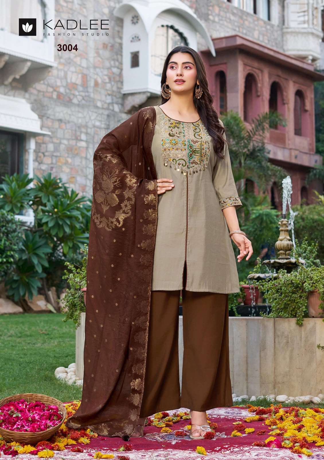 Kadlee Tarnika Roman Silk Embroidered Stitched Salwar Suit