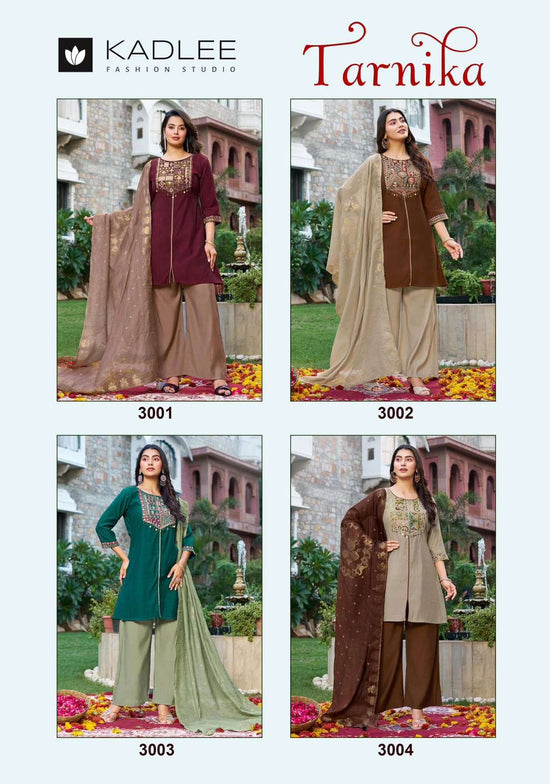 Kadlee Tarnika Roman Silk Embroidered Stitched Salwar Suit