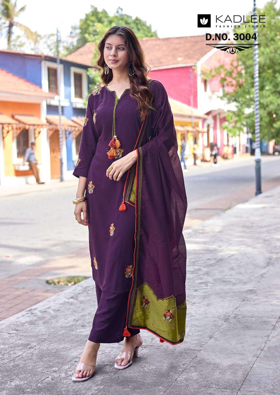 KADLEE VASANT Rayon Ready To Wear Salwar Suit Set