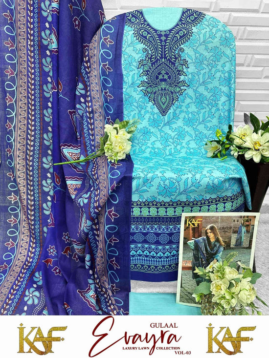 Kaf Evayra Gulaal Vol 3 Karachi Cotton Pakistani Suit - Amrah Wholesale