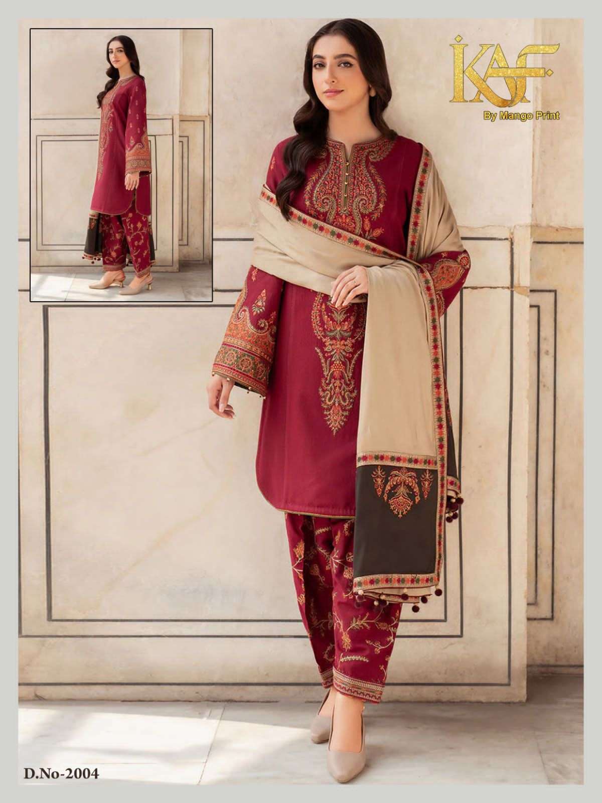 Kaf Royal Rawa Vol 2 Heavy Cotton Pakistani Suit - Amrah Wholesale