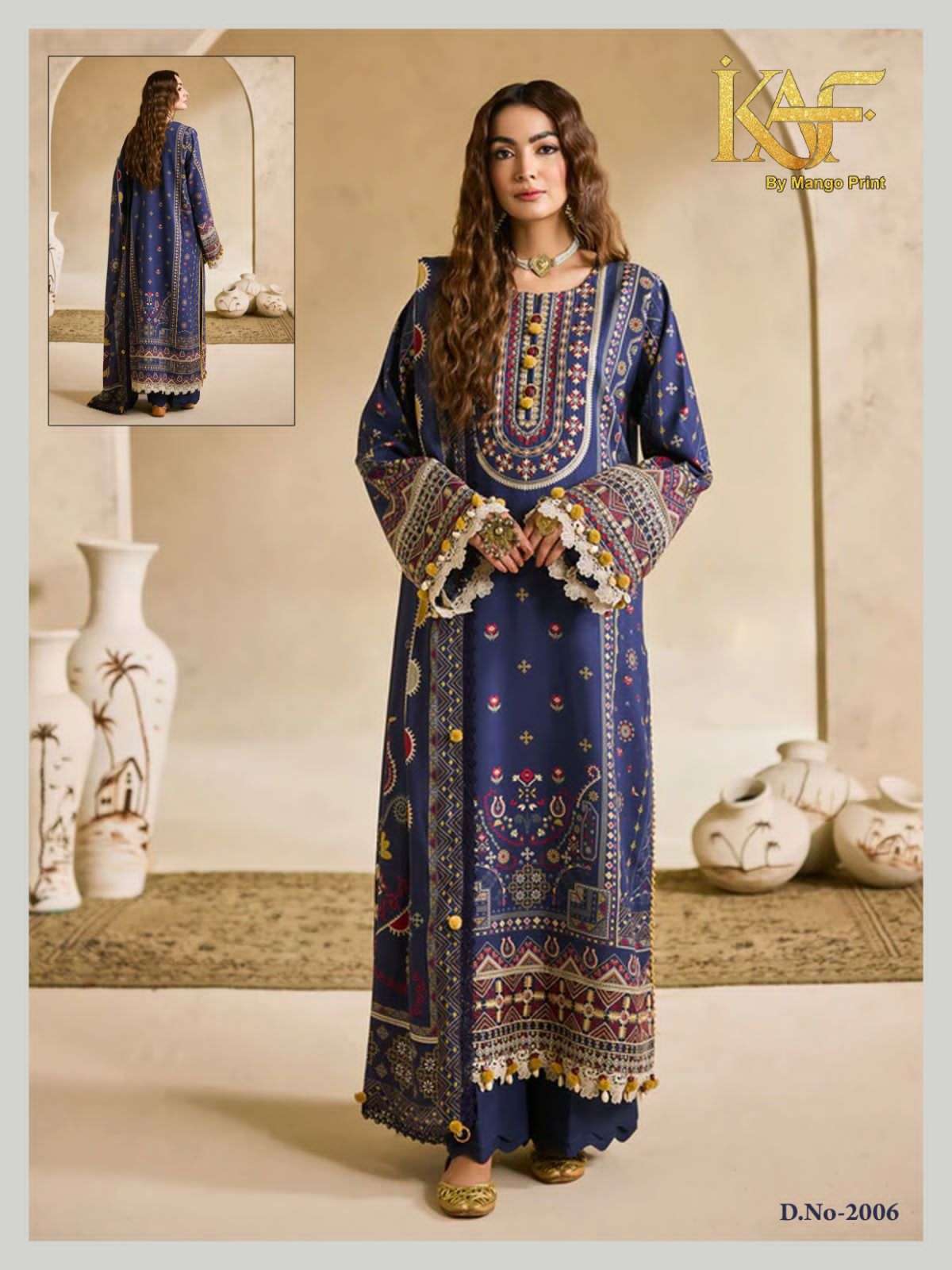 Kaf Royal Rawa Vol 2 Heavy Cotton Pakistani Suit - Amrah Wholesale