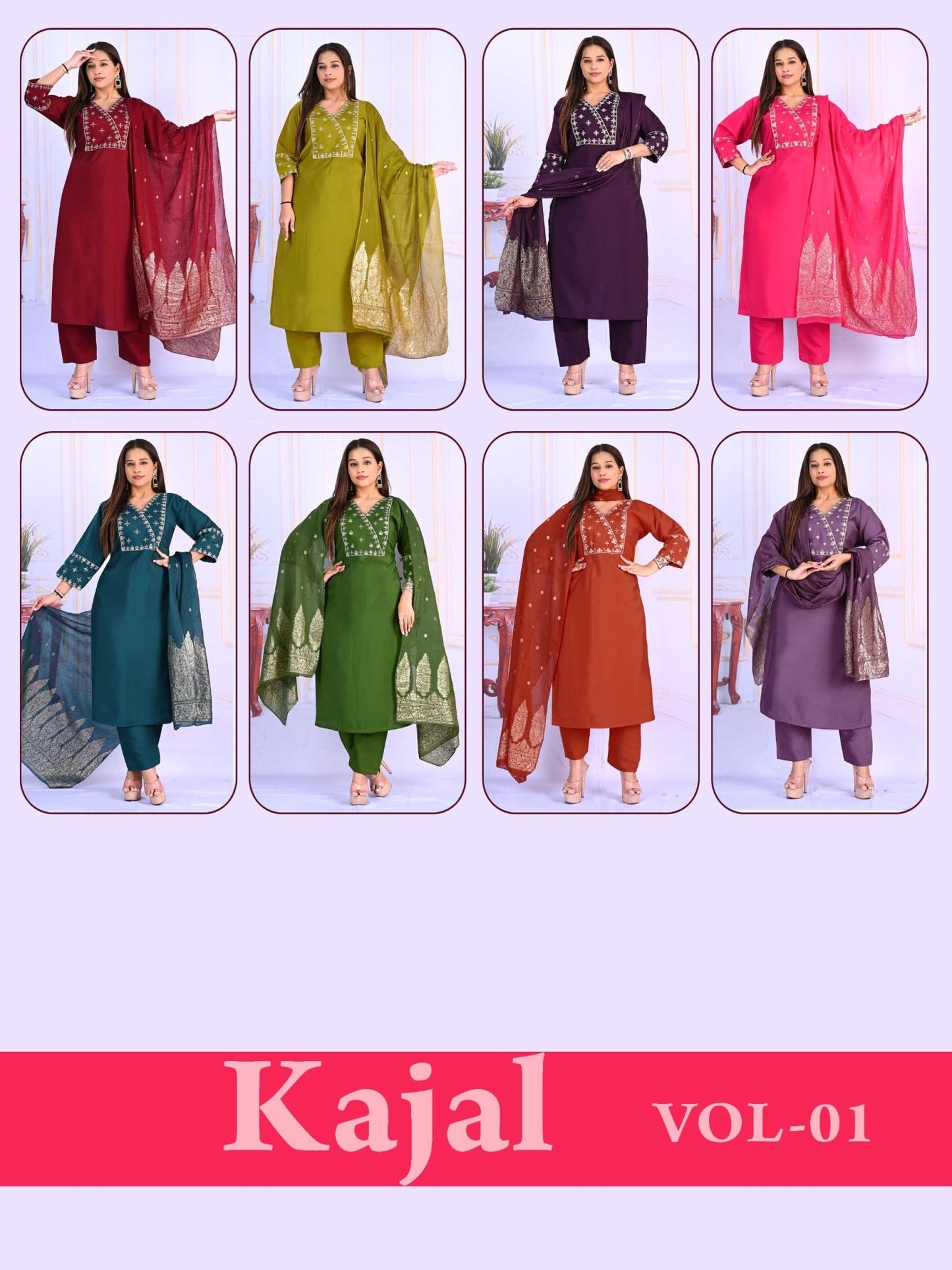 Kajal Vol 01 Kurti Set Wholesale Catalogue - Amrah Wholesale