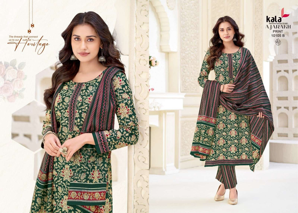 Kala Ajrakh Vol 1 Pure Cotton Unstitched Dress Material