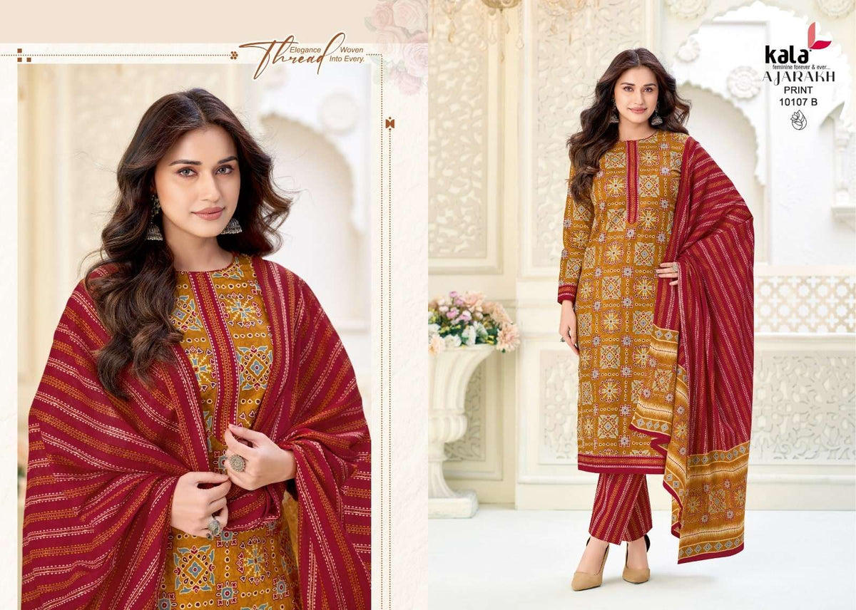 Kala Ajrakh Vol 1 Pure Cotton Unstitched Dress Material
