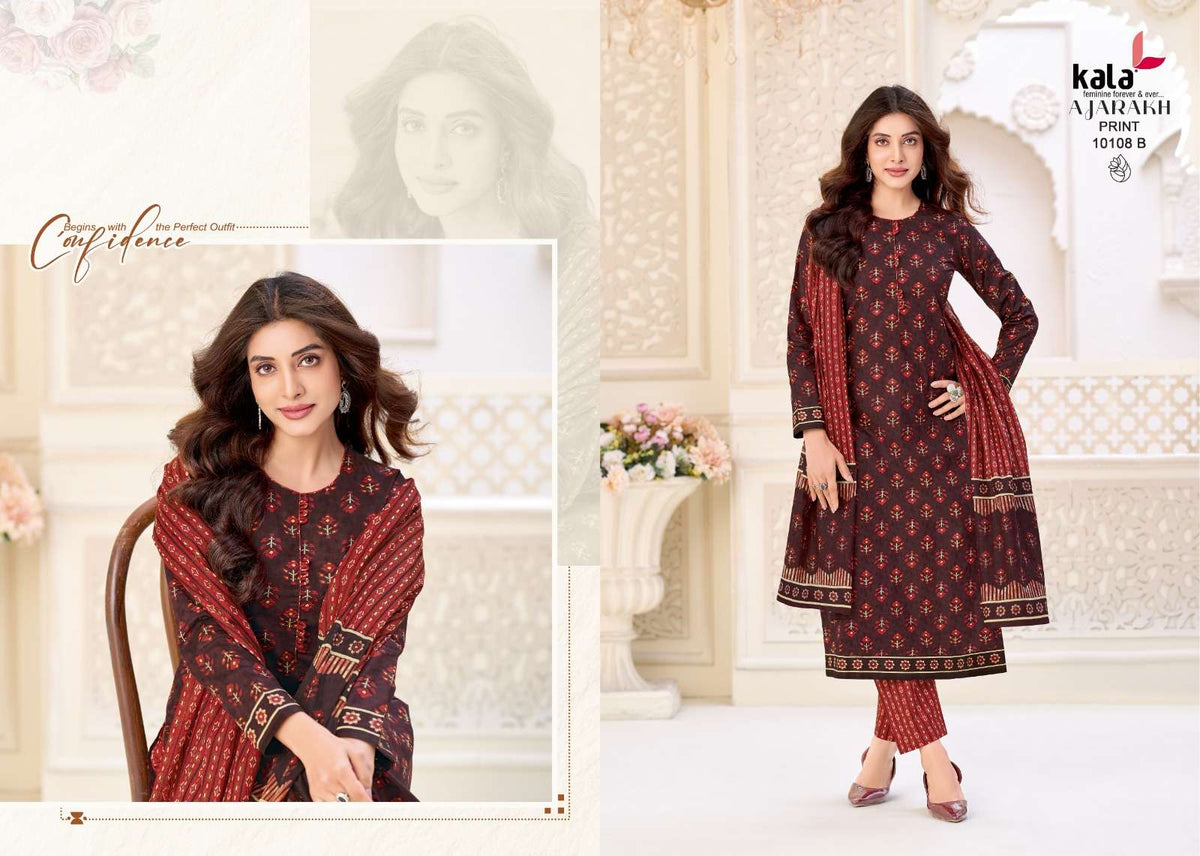 Kala Ajrakh Vol 1 Pure Cotton Unstitched Dress Material