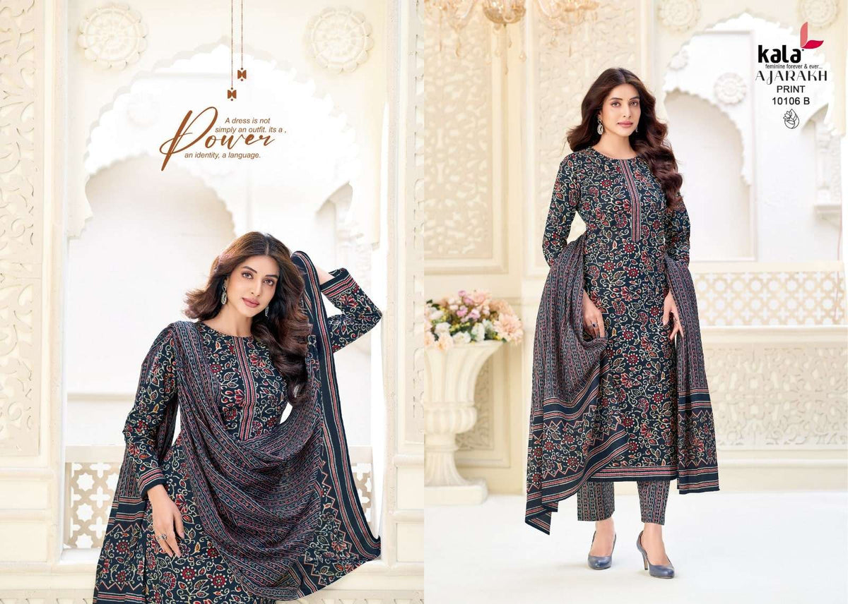 Kala Ajrakh Vol 1 Pure Cotton Unstitched Dress Material