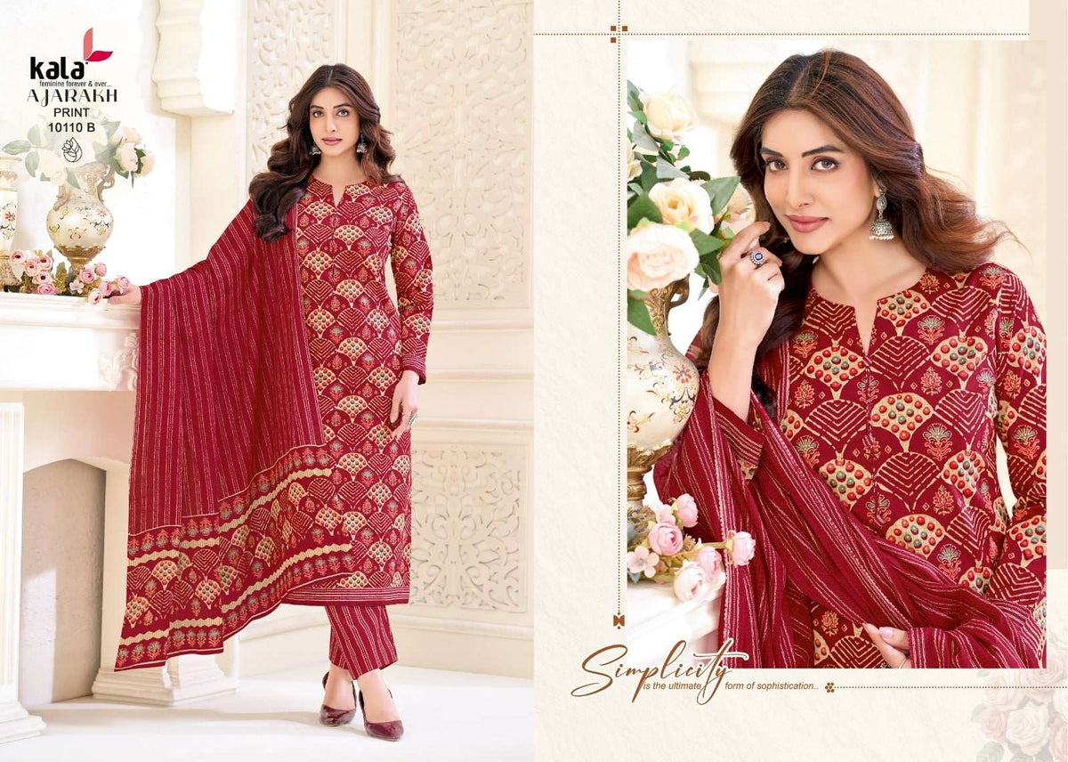 Kala Ajrakh Vol 1 Pure Cotton Unstitched Dress Material