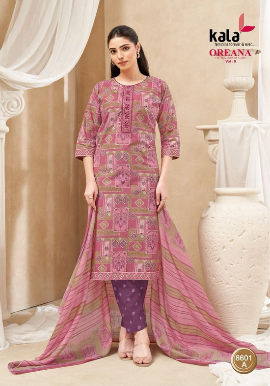 Kala Fashion Kala Oreana Vol 9 Cotton Kurti Pant Dupatta Set