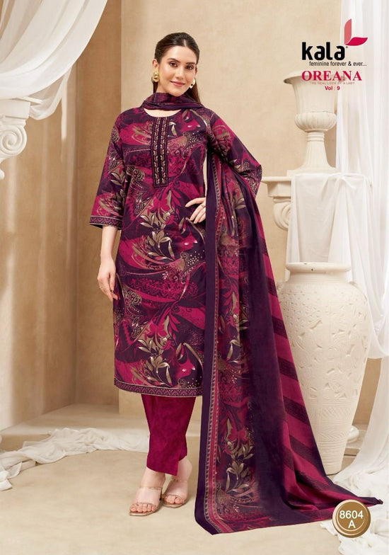 Kala Fashion Kala Oreana Vol 9 Cotton Kurti Pant Dupatta Set