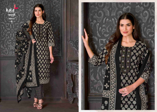 Kala Jaipuri Vol 10 Cotton Kurti Pant Dupatta Set