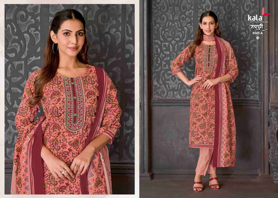 Kala Jaipuri Vol 10 Cotton Kurti Pant Dupatta Set