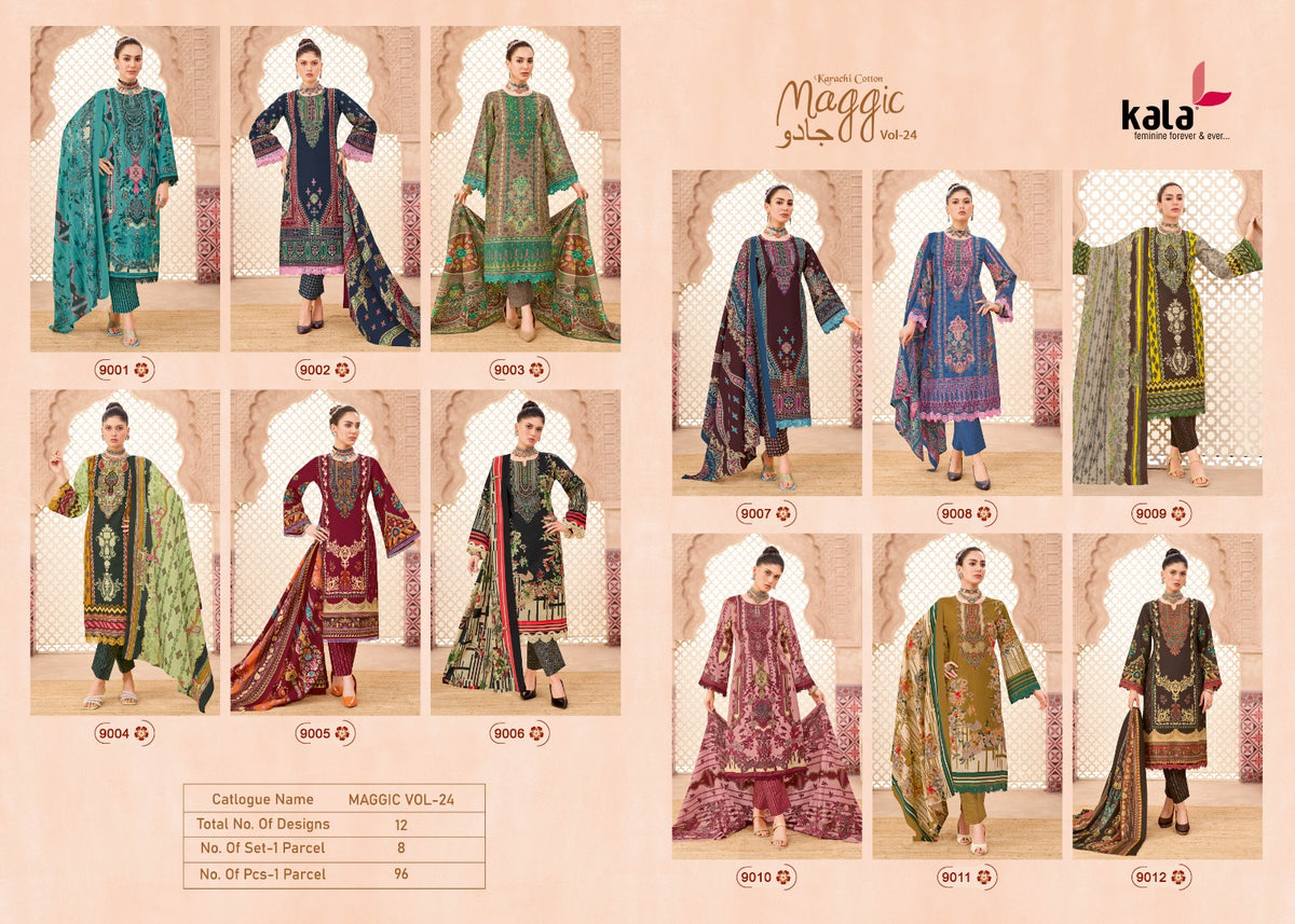 Kala Fashion Kala Maggic Vol 24 Cotton Printed Pakistani Suit