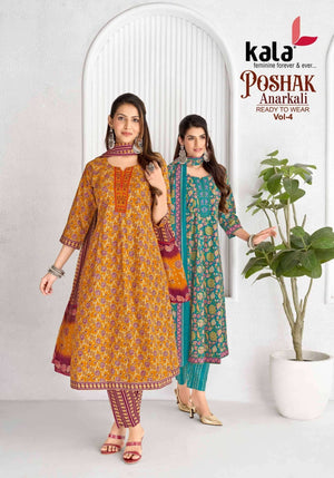 Kala Poshak Anarkali Vol 4 Ready-Made Cotton Anarkali Suit - Amrah Wholesale