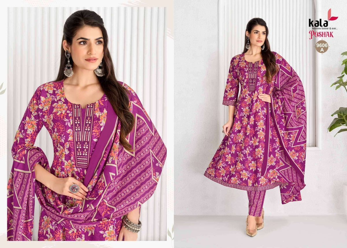 Kala Poshak Anarkali Vol 4 Ready-Made Cotton Anarkali Suit - Amrah Wholesale