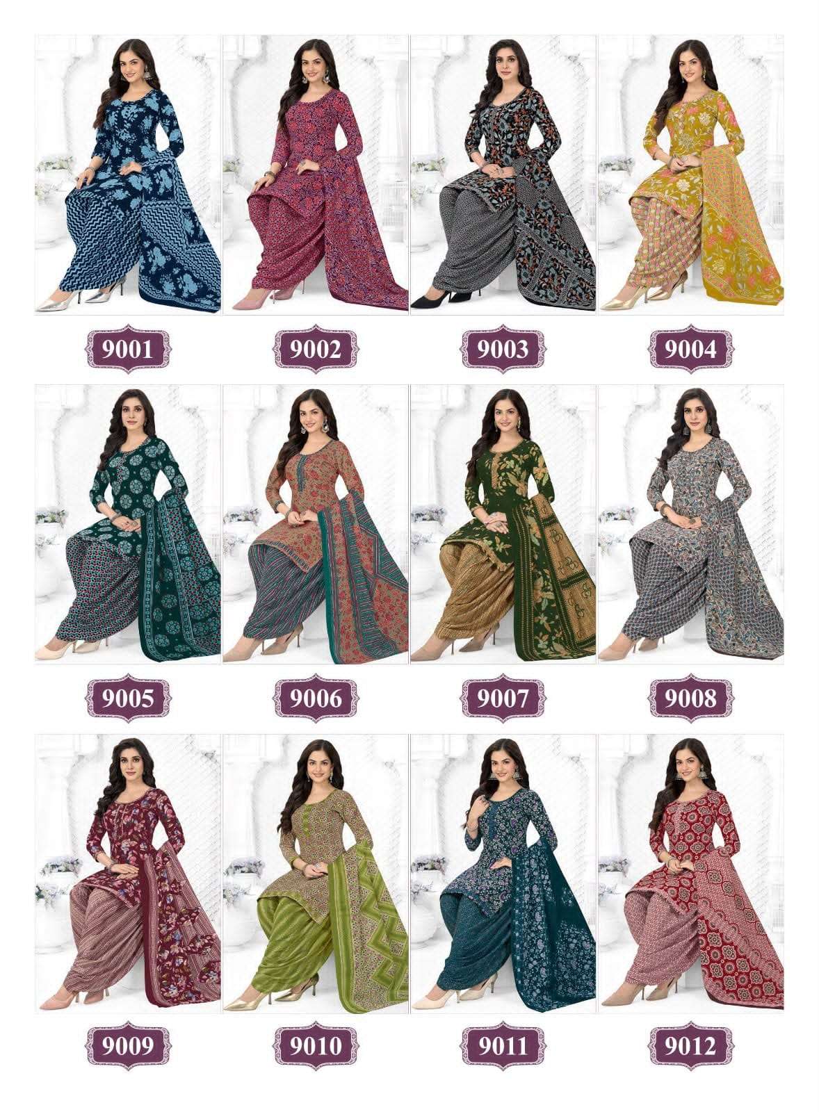 Kanika Kasturi Vol. 9 Printed Mix Fabric Kurti Pant Dupatta Set - Amrah Wholesale