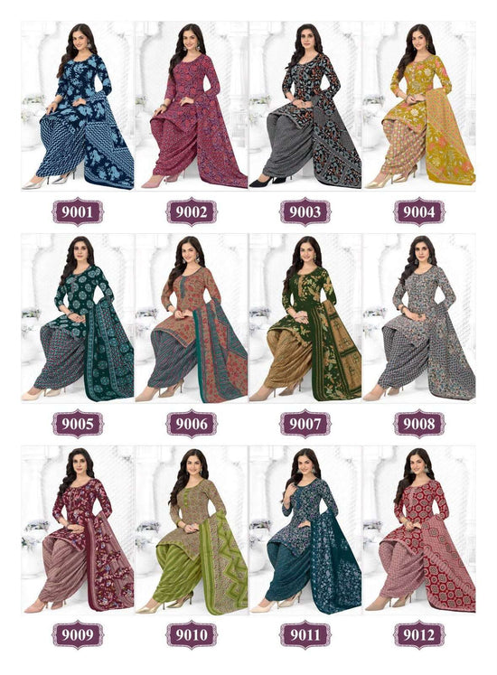 Kanika Kasturi Vol. 9 Printed Mix Fabric Kurti Pant Dupatta Set - Amrah Wholesale