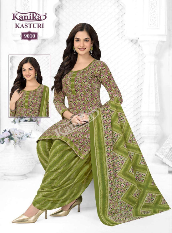 Kanika Kasturi Vol. 9 Printed Mix Fabric Kurti Pant Dupatta Set - Amrah Wholesale