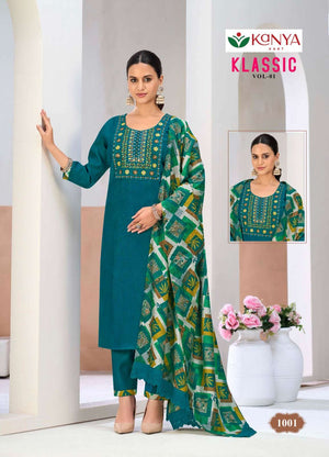 Kanya Kart Klassic Vol-1 Berlin Silk Embroidered Salwar Suit Set