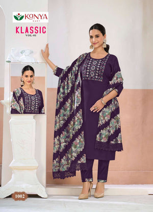 Kanya Kart Klassic Vol-1 Berlin Silk Embroidered Salwar Suit Set