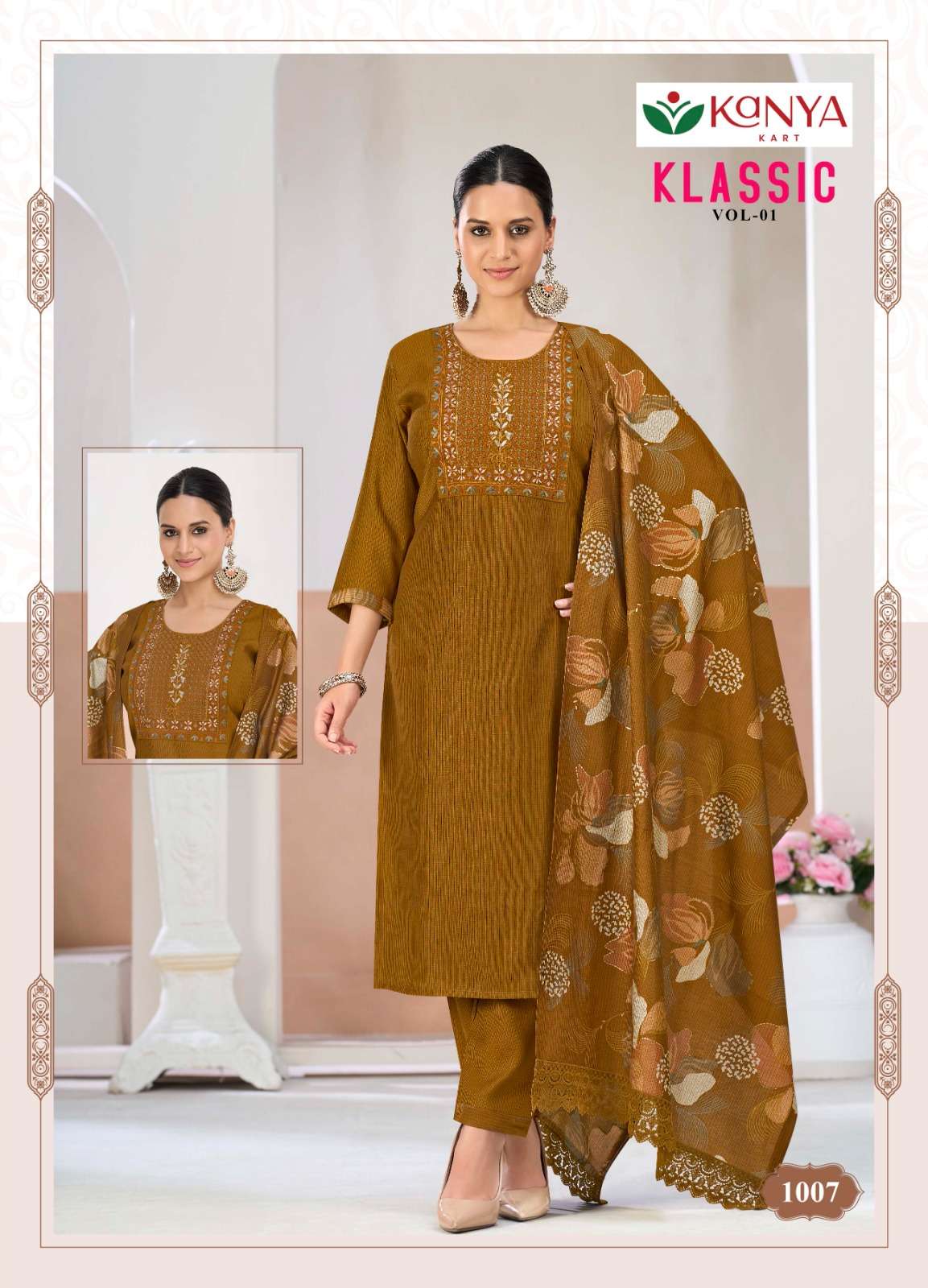 Kanya Kart Klassic Vol-1 Berlin Silk Embroidered Salwar Suit Set