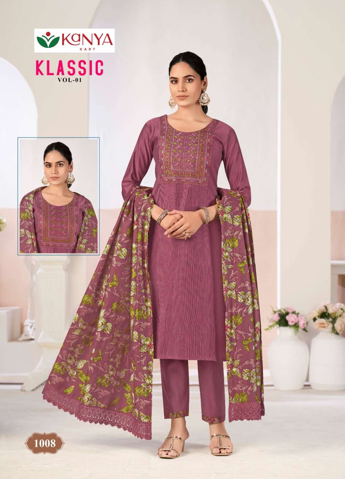 Kanya Kart Klassic Vol-1 Berlin Silk Embroidered Salwar Suit Set