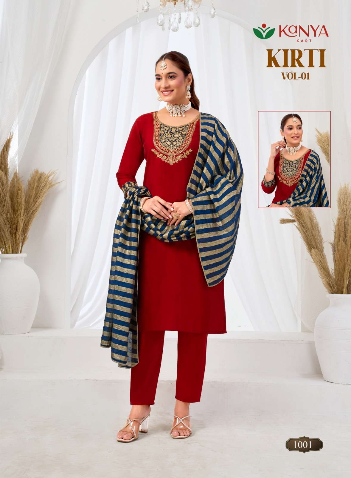 KANYA KART KRITI VOL-1 Roman Silk Stitched Dress Collection