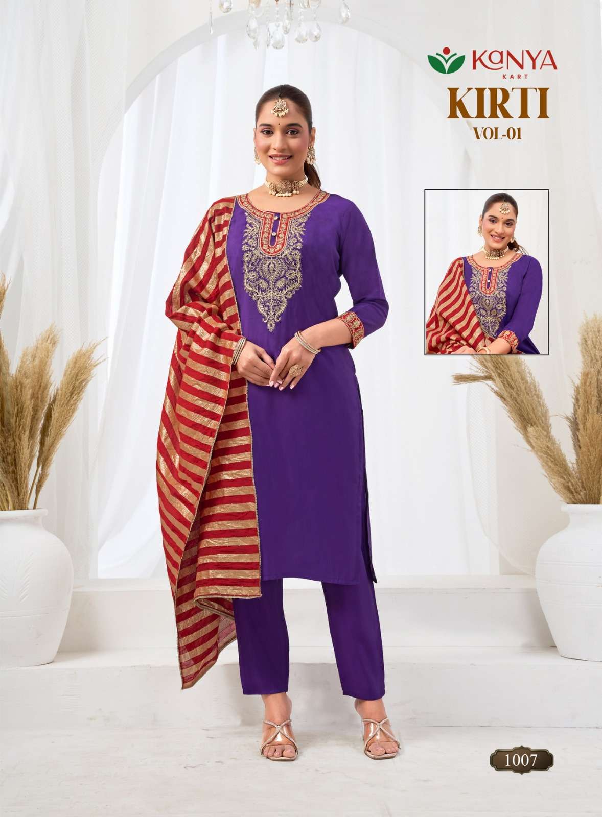 KANYA KART KRITI VOL-1 Roman Silk Stitched Dress Collection