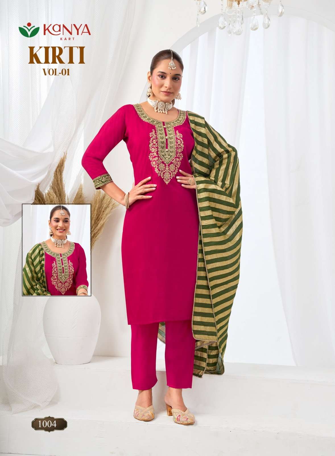 KANYA KART KRITI VOL-1 Roman Silk Stitched Dress Collection