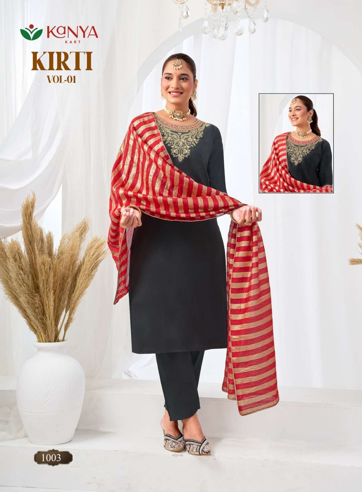 KANYA KART KRITI VOL-1 Roman Silk Stitched Dress Collection