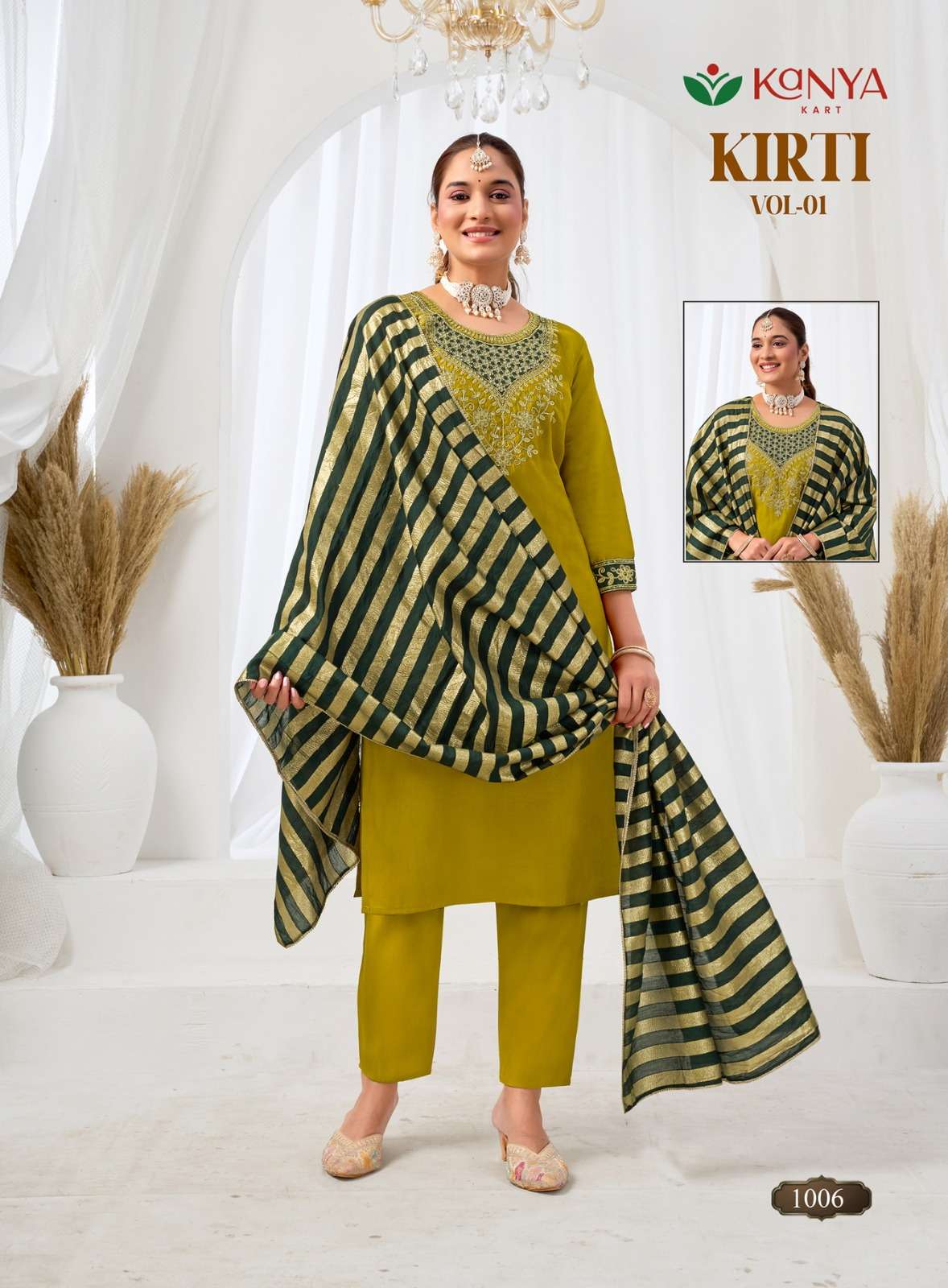 KANYA KART KRITI VOL-1 Roman Silk Stitched Dress Collection