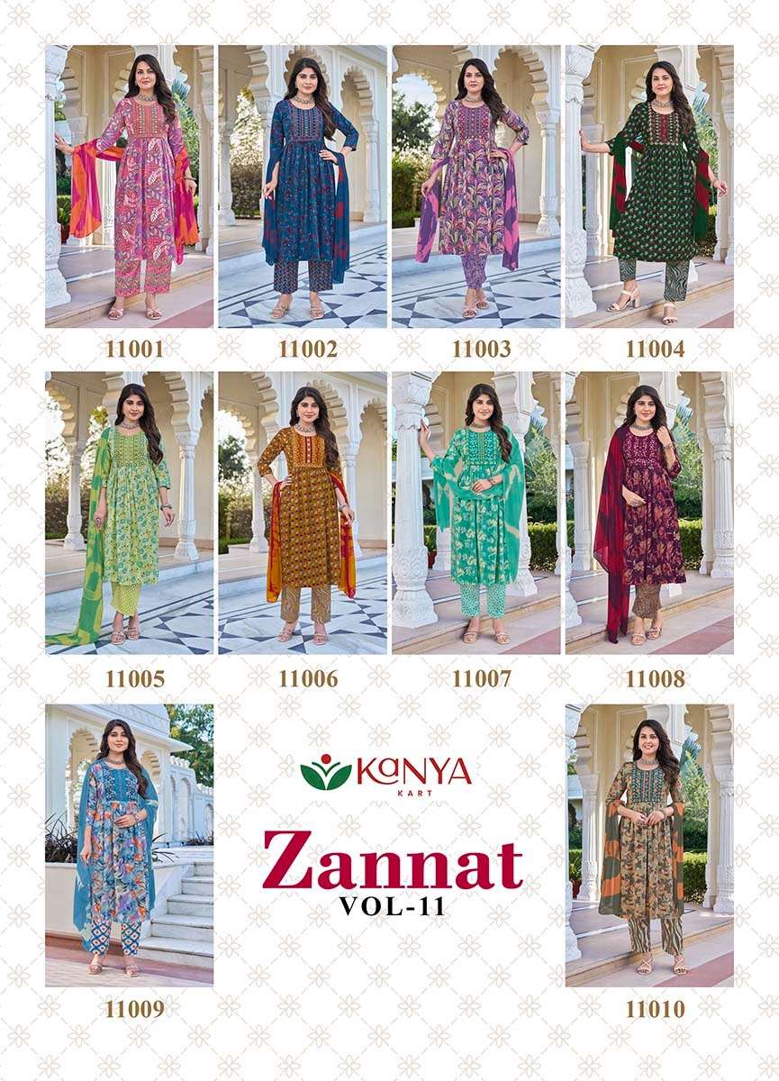 Kanya Kart Zannat Vol-11 Capsule Printed Dress Material