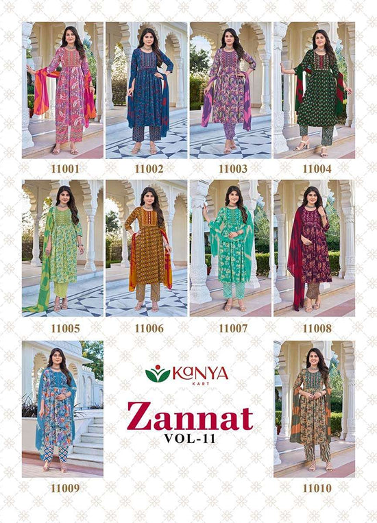 Kanya Kart Zannat Vol-11 Capsule Printed Dress Material
