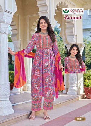 Kanya Kart Zannat Vol-11 Capsule Printed Dress Material