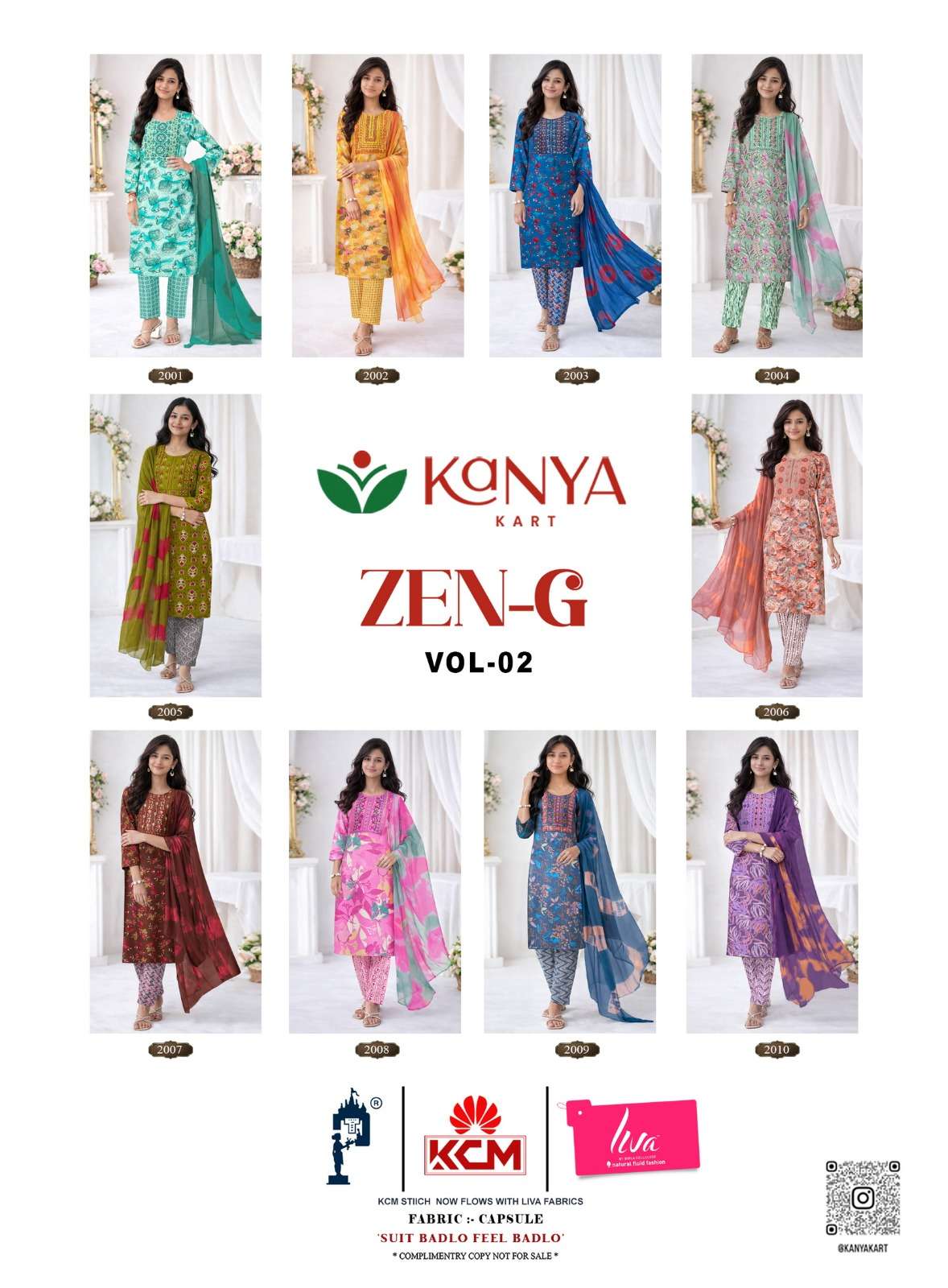 Kanya Kart Zen-G Vol-2 Capsule Printed Dress Material