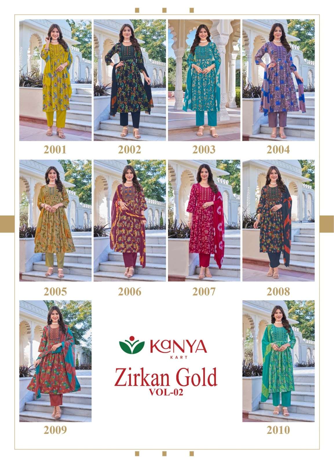 Kanya Kart Zirkan Gold Vol - 2 - Amrah Wholesale