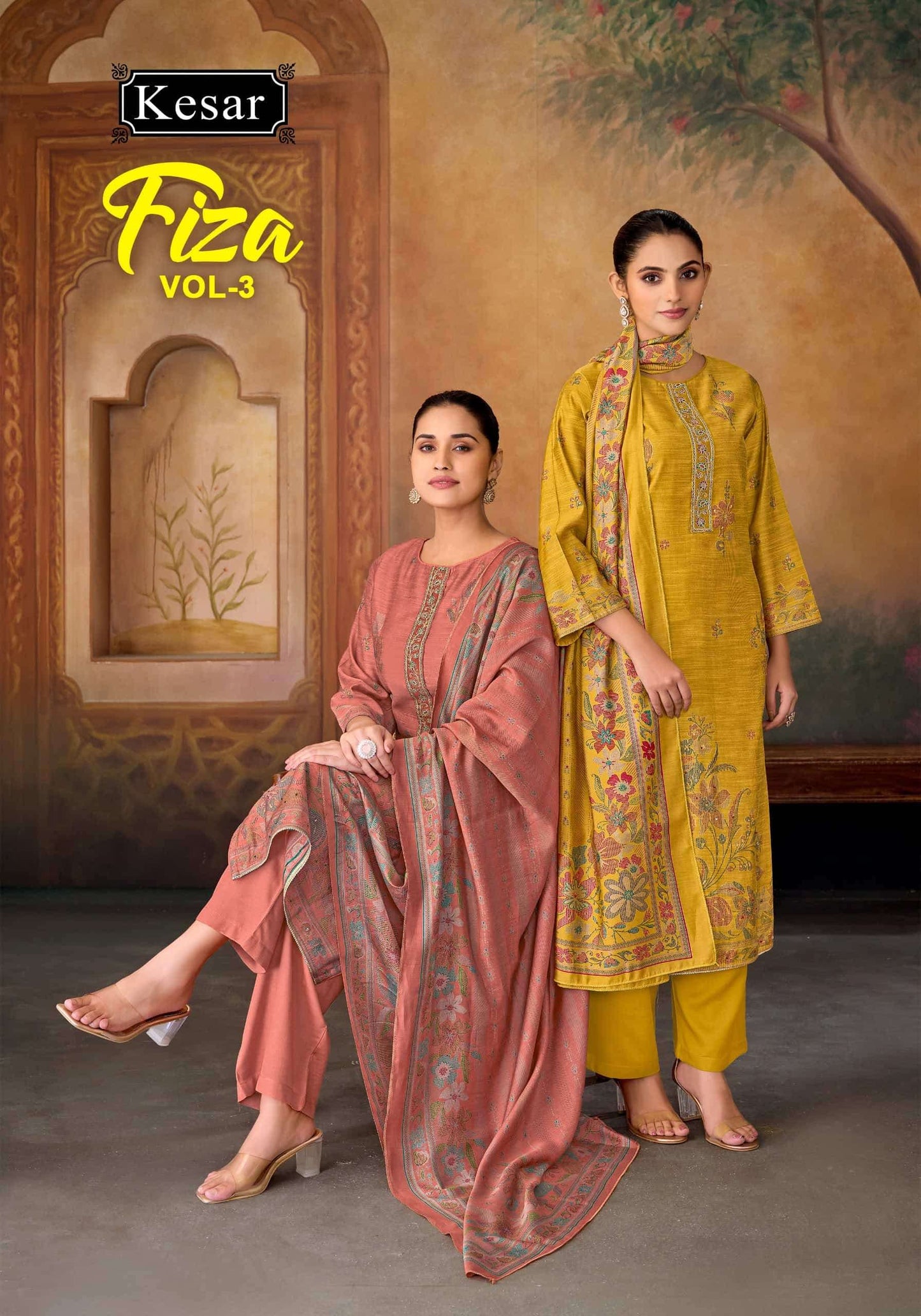 Karachi Prints Kesar Fiza Vol 3 Gadwal Silk Dress Material