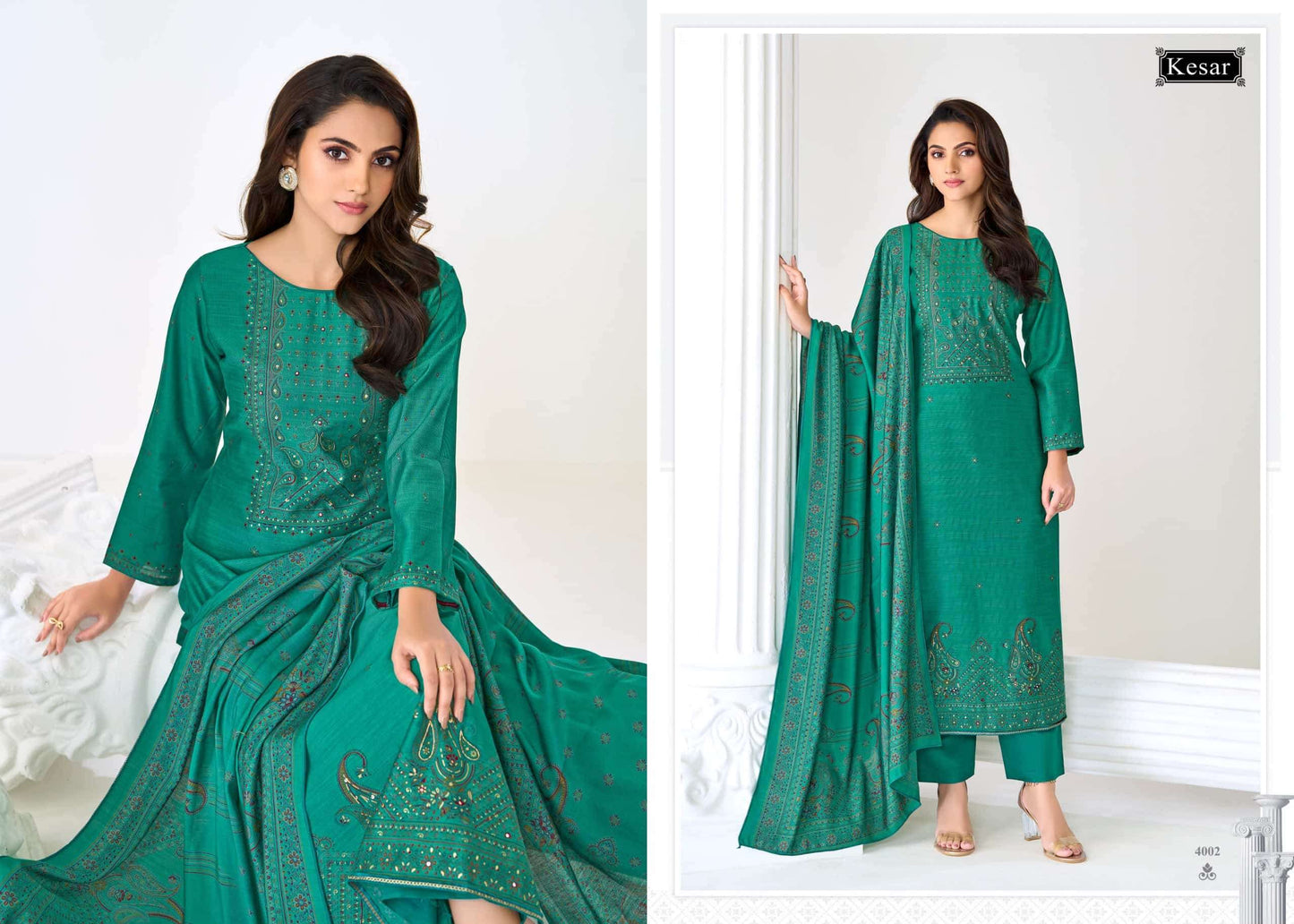 Karachi Prints Kesar Fiza Vol 4 Gadwal Silk Dress Material