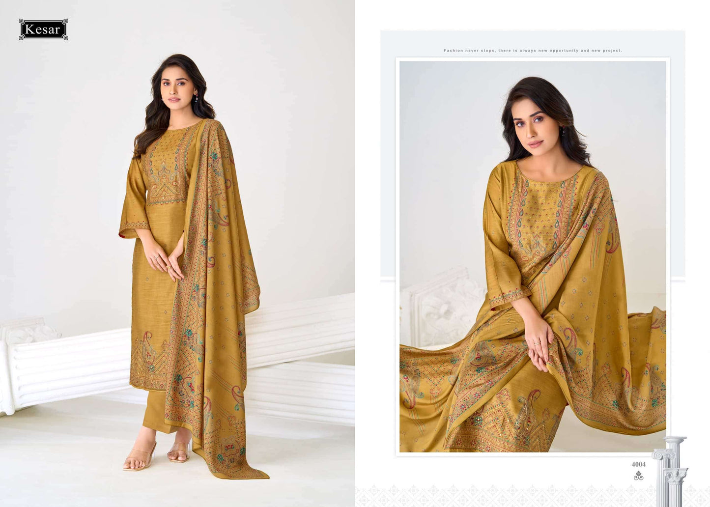 Karachi Prints Kesar Fiza Vol 4 Gadwal Silk Dress Material