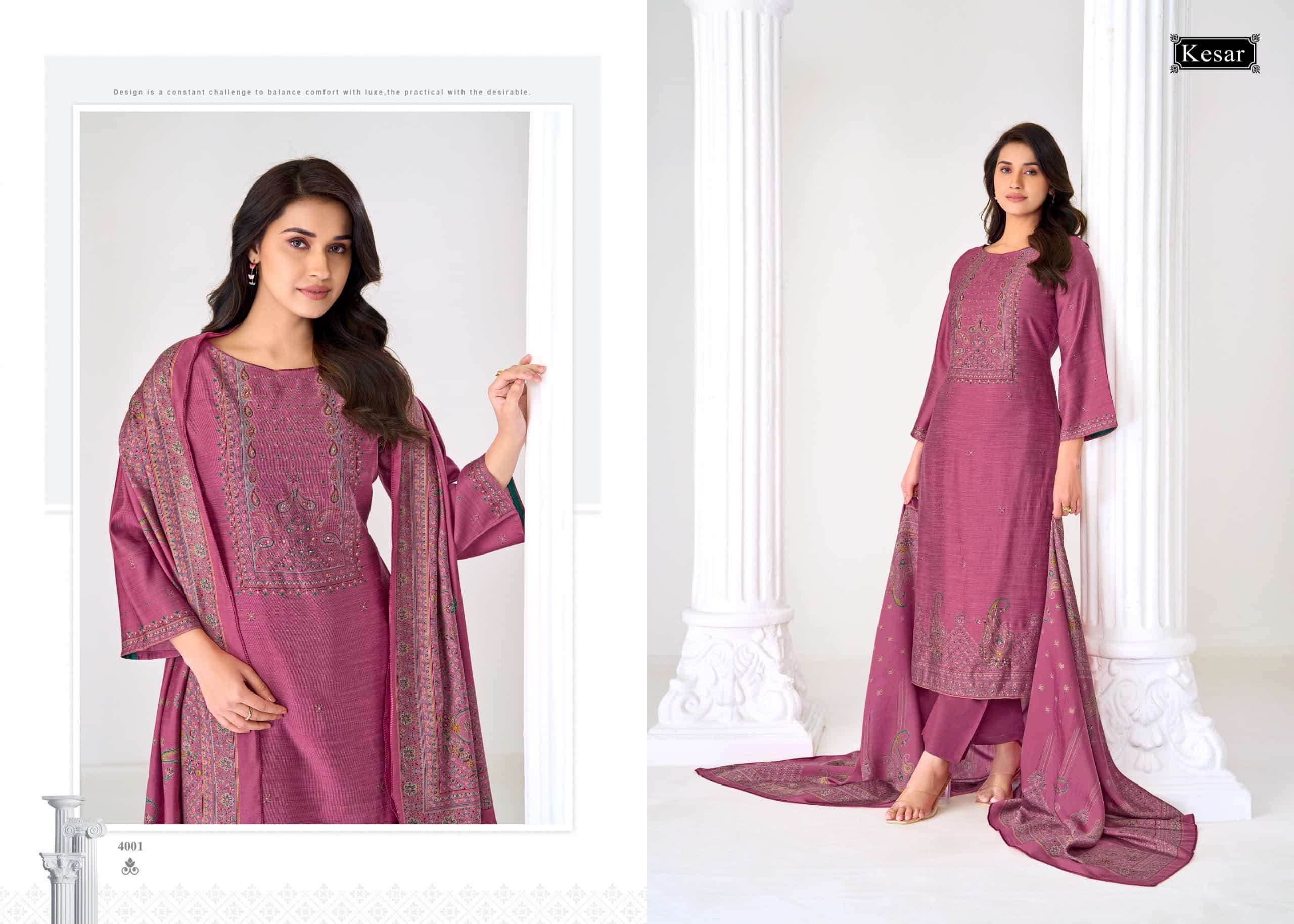 Karachi Prints Kesar Fiza Vol 4 Gadwal Silk Dress Material
