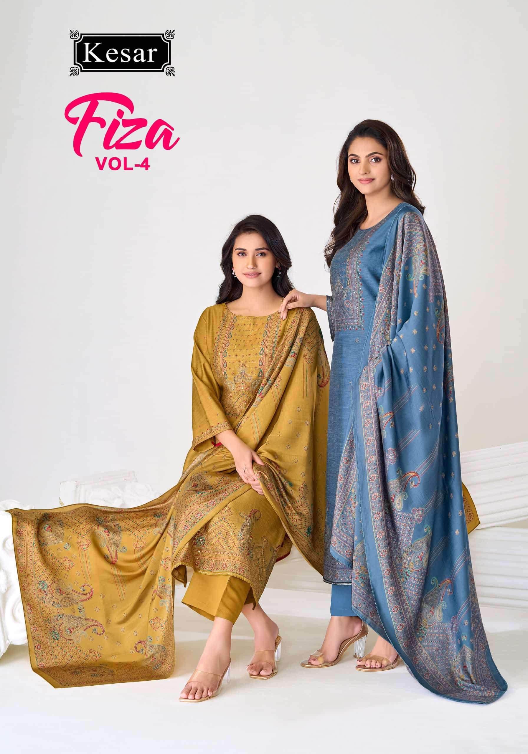 Karachi Prints Kesar Fiza Vol 4 Gadwal Silk Dress Material