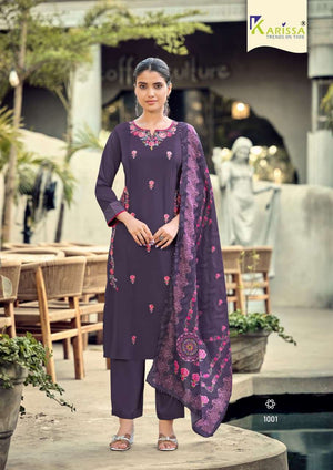 Karissa Aastha Vol-2 Rayon Embroidered Stitched Dresses Collection