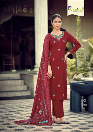 Karissa Aastha Vol-2 Rayon Embroidered Stitched Dresses Collection