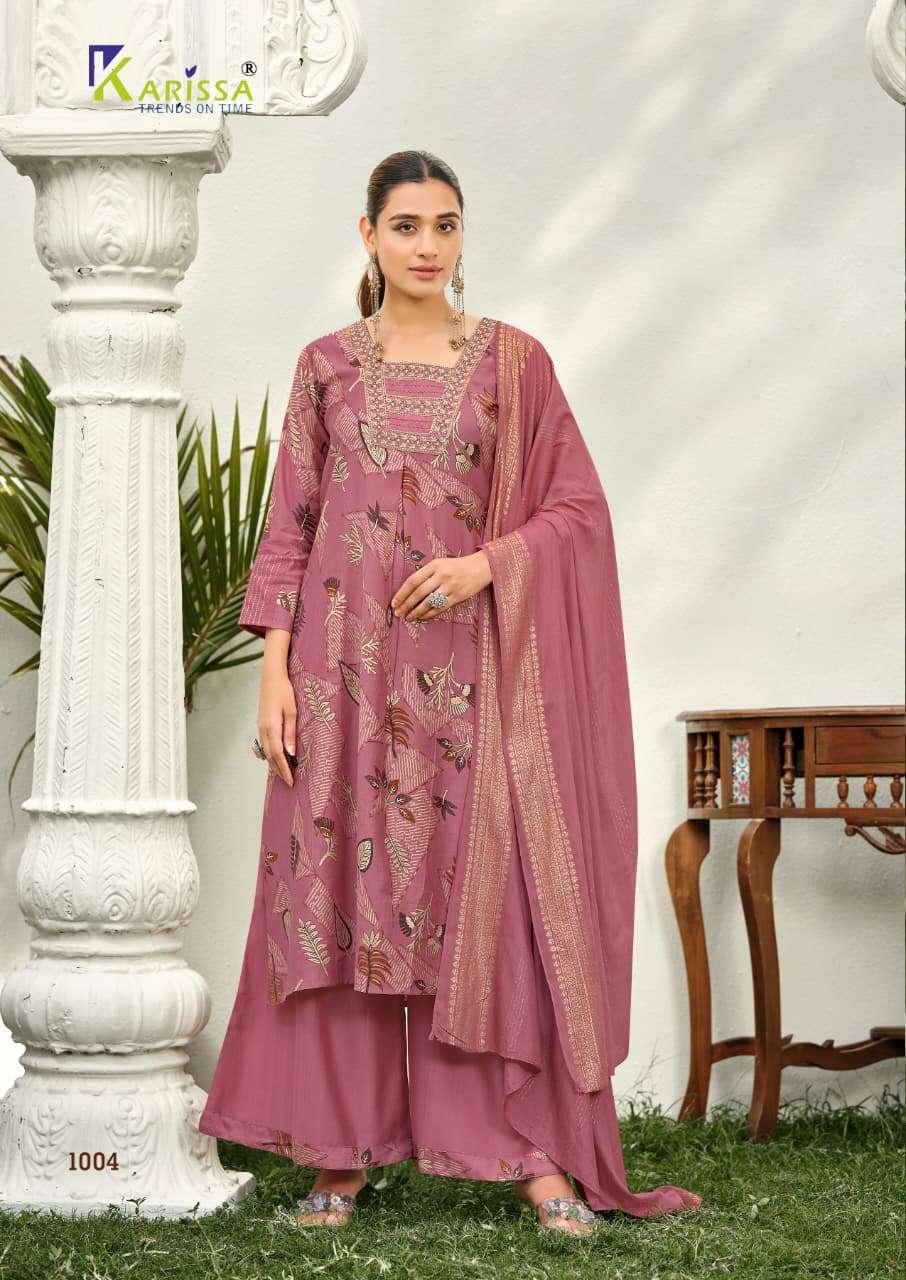 KARISSA HARLEEN Vatican Embroidered Printed Stitched Dress