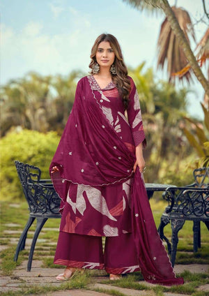 Karissa Kalki 1001 to 1006 Series Vatican Foil Printed Punjabi Suit Set