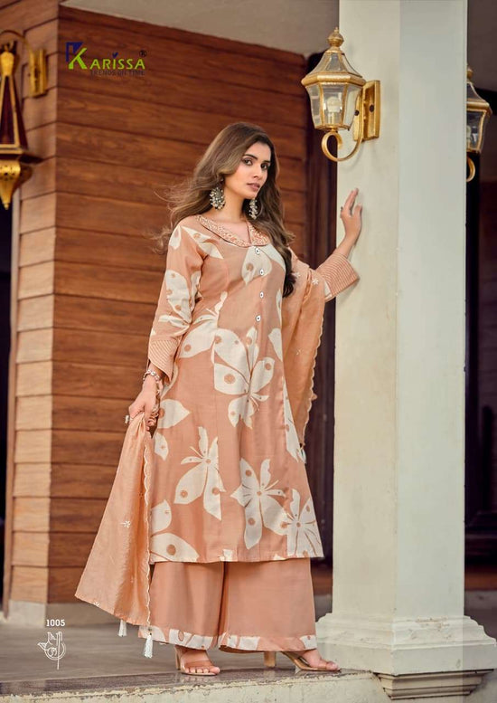 Karissa Kalki 1001 to 1006 Series Vatican Foil Printed Punjabi Suit Set